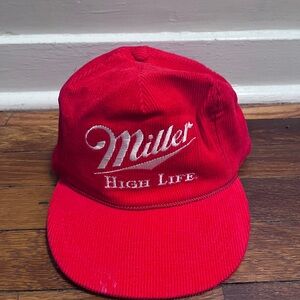 Vintage Miller High Life Red Cap